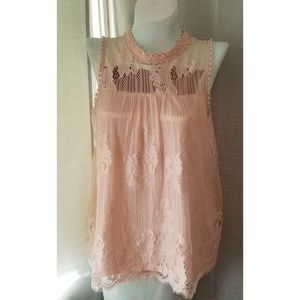 Pink laced top